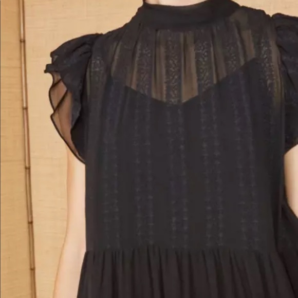 SOLD Ulla Johnson silk Remy black dress nwt 0 - Picture 3 of 6